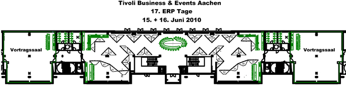 Standplan der Fachmesse der 17. Aachener ERP-Tage 2010